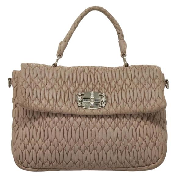 Miu Miu Matelassé Pink Leather handbag - Picture 1 of 10